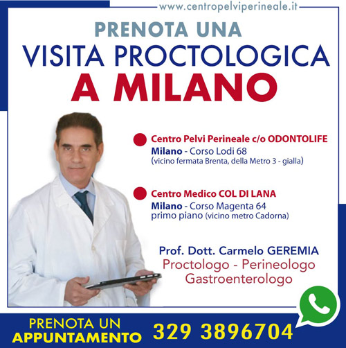 Visite specialistiche in Proctologia a Milano - Dott. Carmelo Geremia  - Dott. Carmelo GEREMIA - Specialista in Gastroenterologia
